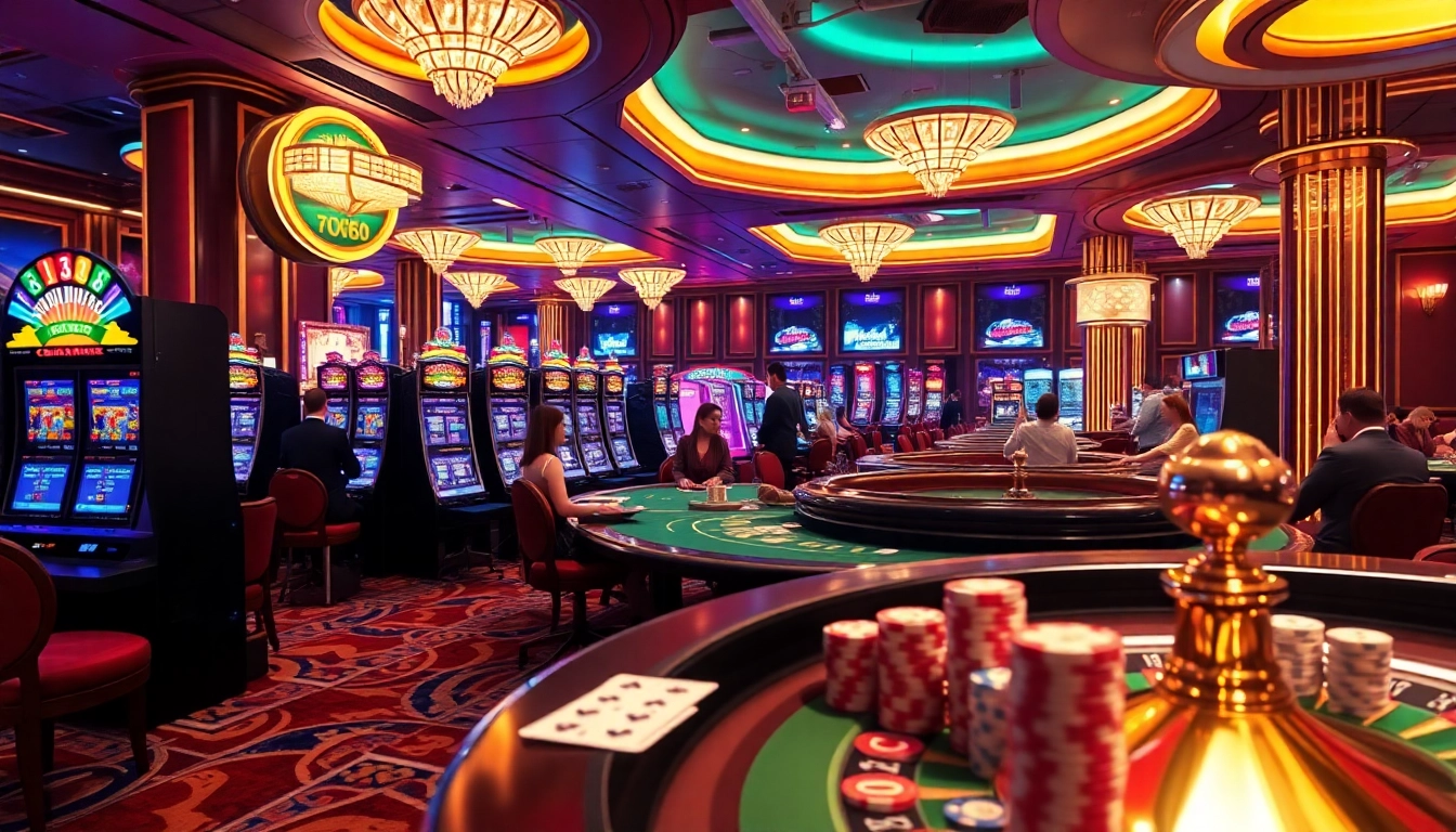 Experience thrilling gambling at MV88 casino with vibrant tables, exciting gameplay, and luxurious decor.