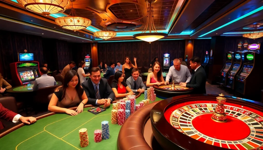 Experience the excitement of Go8.com with diverse games at luxurious casino tables.