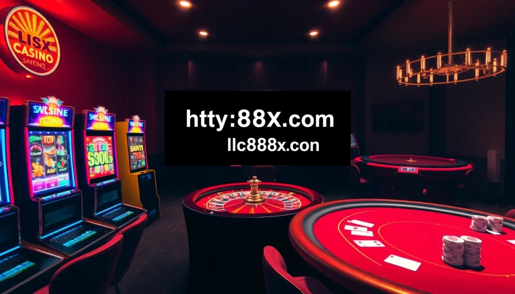 Experience the excitement of online gambling with https://lc88x.com/ showcasing vibrant slot machines and roulette.