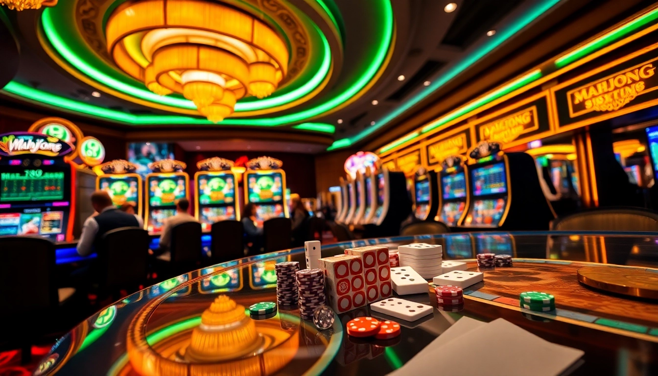 Rasakan pengalaman slot demo Mahjong di kasino mewah yang menampilkan gameplay yang penuh warna dan dinamis.