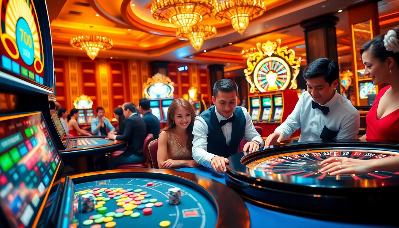 Experience the thrill of winning at XX 88 casino with vibrant gaming tables and players.
