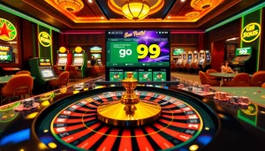Experience the thrill of go 99 at a vibrant online casino with colorful slot machines and engaging gameplay.