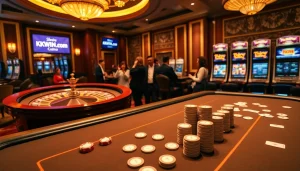 Play poker at KKWIN com with exciting chips and cards spread on a luxurious table.