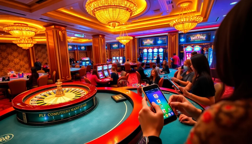 Players enjoying an exhilarating game of poker while using the j88 app for seamless betting.