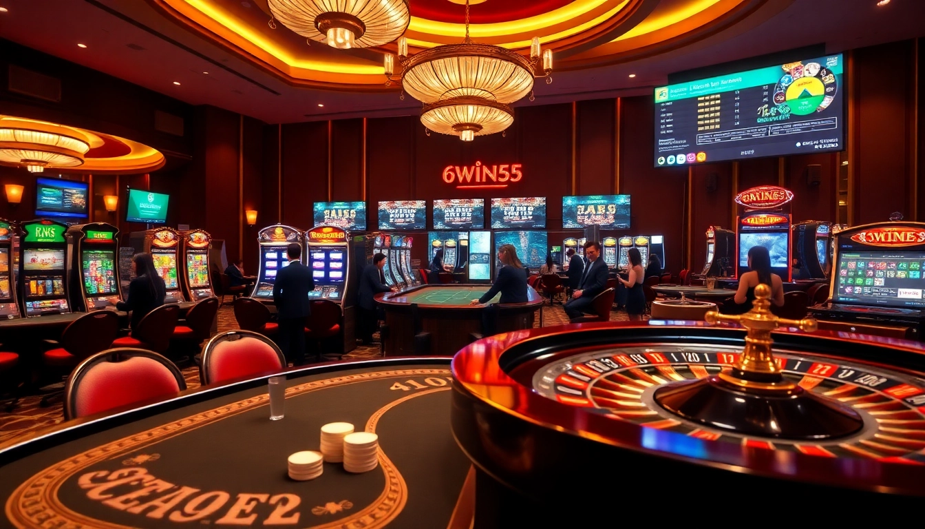 Experience thrilling gameplay at 6rwin55 com with vibrant casino visuals and high-stakes excitement.