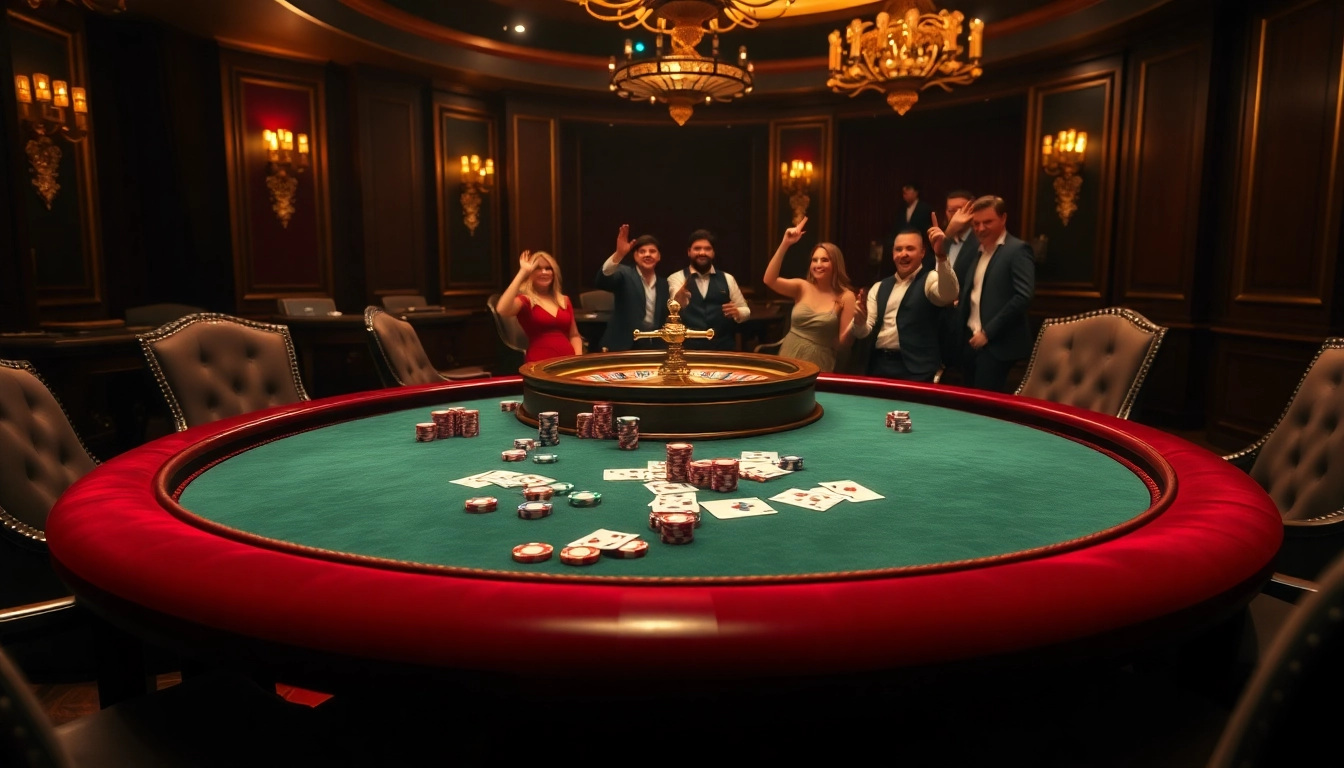 Excited players engaging in a high-stakes poker game at https://go99.observer/ casino.