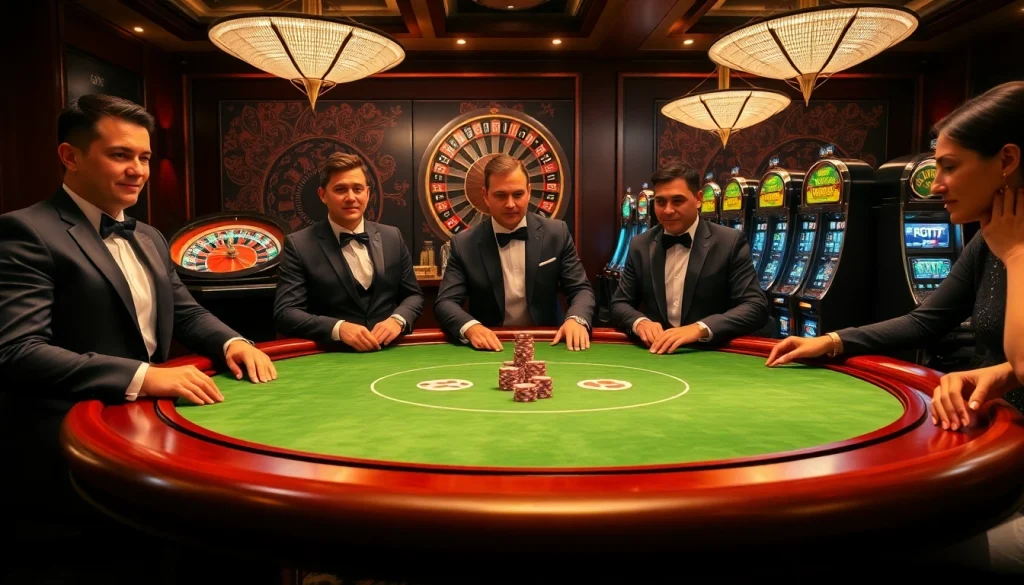 Experience high-stakes poker action at GG88 with a luxurious casino atmosphere and vibrant gaming elements.