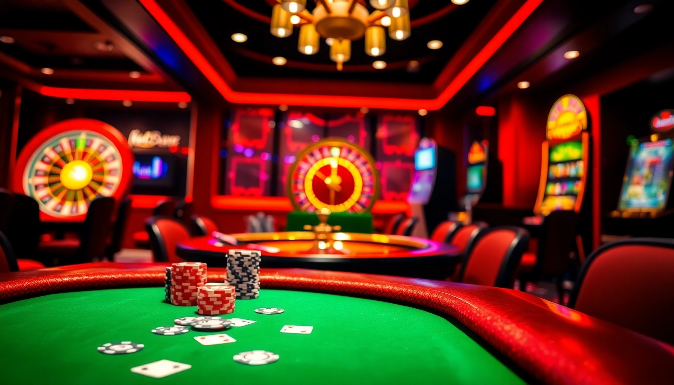 Experience thrilling gameplay at https://nk88.sa.com/ with vibrant casino elements like poker chips and roulette.