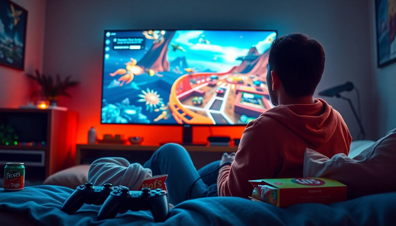 Engaging gamer reviewing game reviews 2026 with a vibrant setup, bright colors, and dynamic atmosphere.