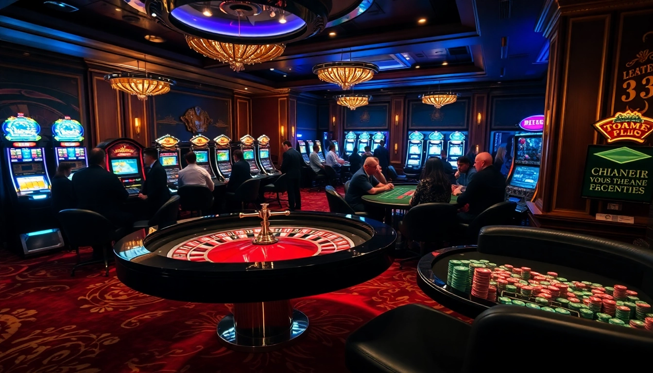 Exciting casino scene depicting players engaging with hidden wiki themes in luxurious surroundings.