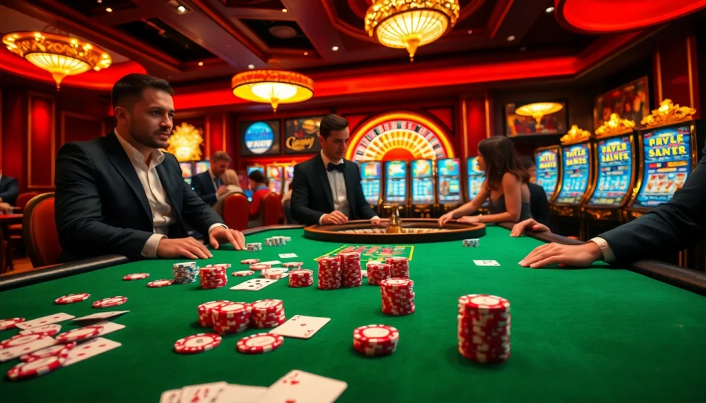 Experience the thrill of casino gambling with Man88's luxurious atmosphere featuring poker chips and roulette wheel.