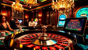 Players engaging with the s88vip casino table, surrounded by excitement and luxury in a vibrant atmosphere.