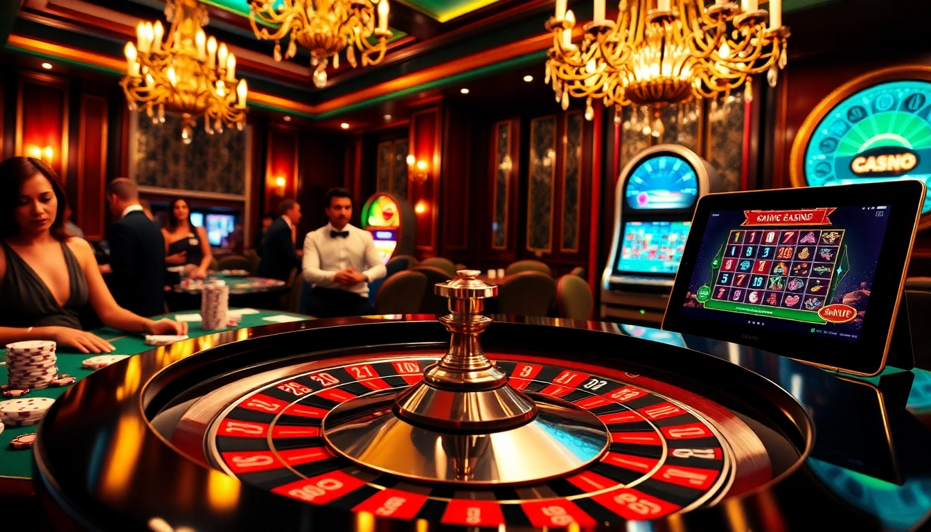 Players engaging with the s88vip casino table, surrounded by excitement and luxury in a vibrant atmosphere.