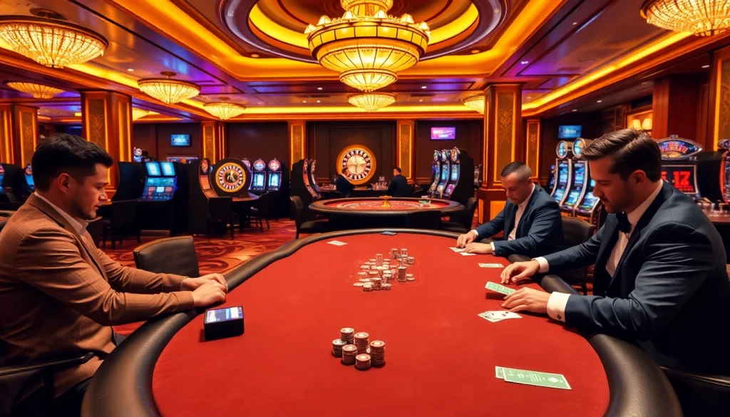 Experience thrilling gameplay at 33win with luxurious casino tables and vibrant atmosphere.