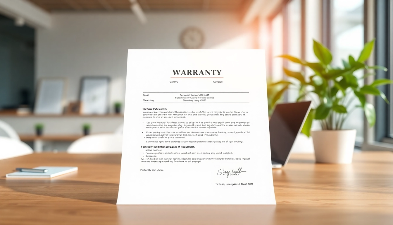 Get an online warranty quote clearly displayed on a professional desk setting.