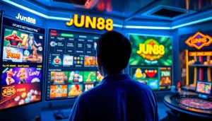 Engaging visualization of online gaming experience at https://jun88pl.com/ showcasing vibrant game graphics.