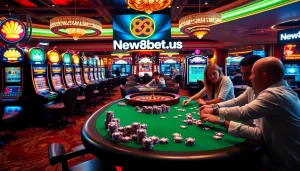 Experience the thrill of gambling at New88bet.us with vibrant casino visuals and engaging games.