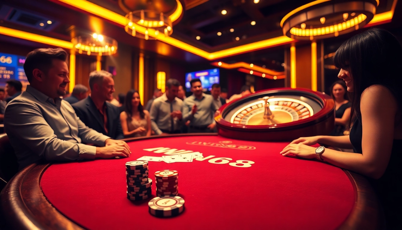 IWIN68 branded poker table with vibrant cards and chips, inviting players to join the excitement.