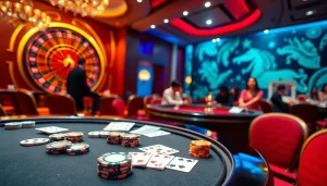 Trải nghiệm trò chơi đầy kịch tính tại https://luck8.net với cảnh bàn poker đầy hứng khởi.