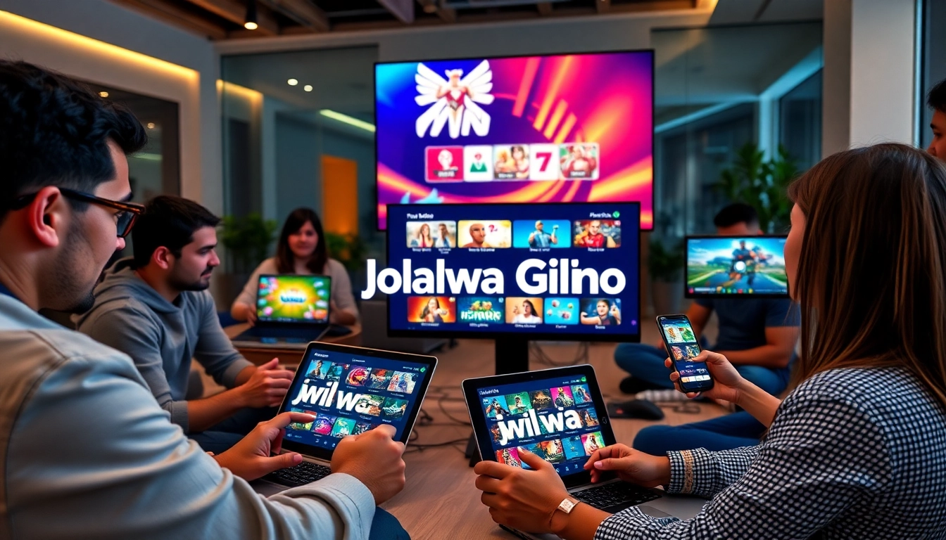 Exciting gaming scene showcasing players enjoying the Jalwa win experience on various devices.