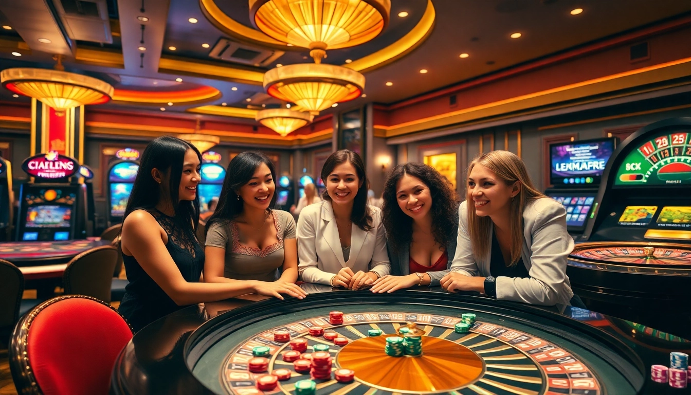Experience thrilling gameplay with strategies at link aresgacor in a luxurious casino setting featuring slot machines and poker tables.