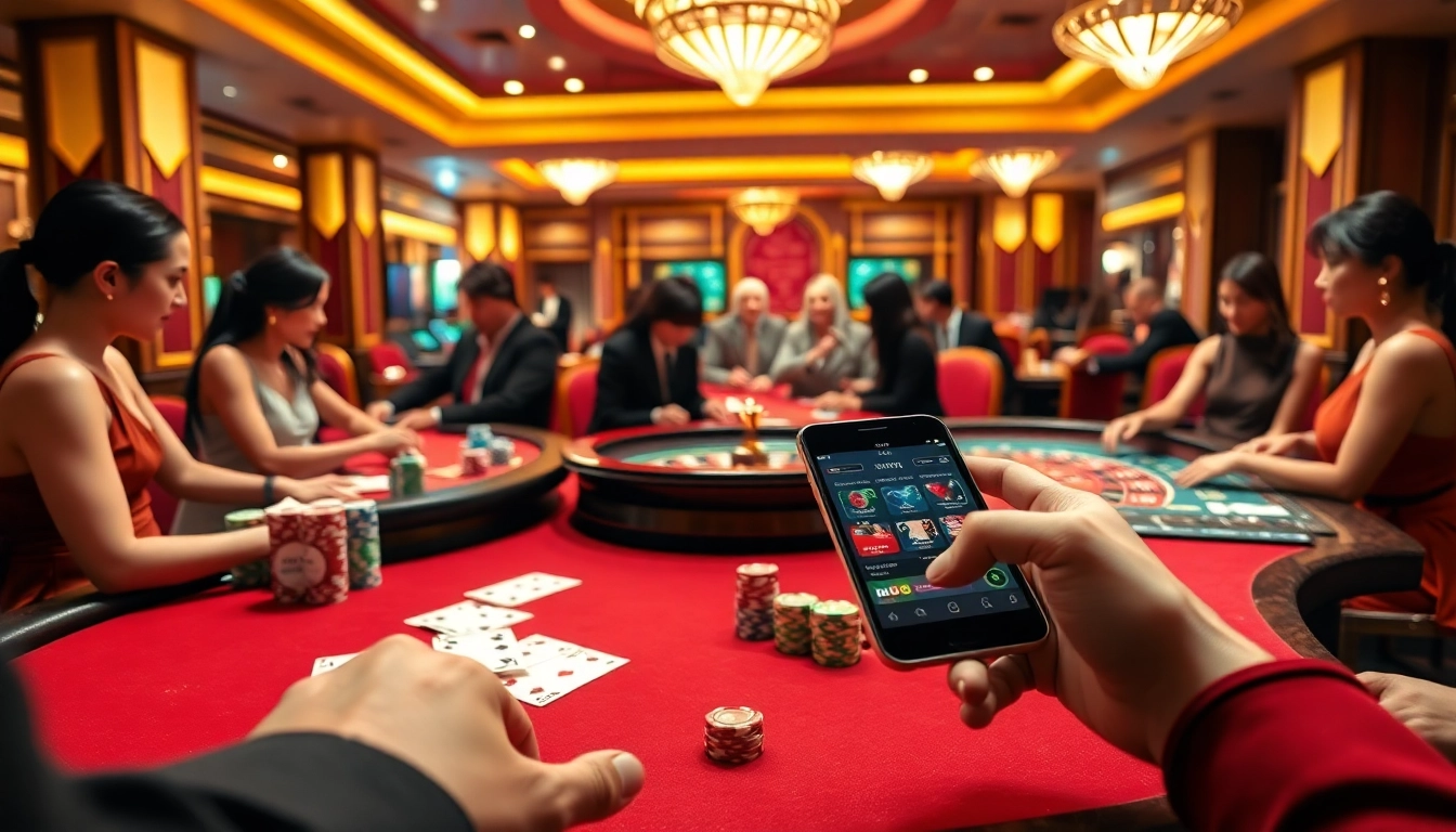 RR99 vip players enjoying high-stakes poker and roulette at a luxury casino table