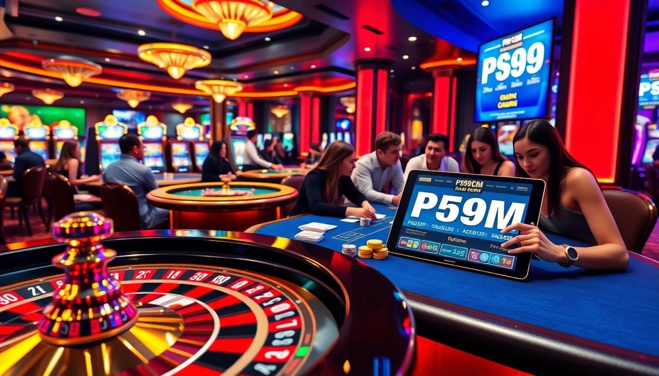 Experience thrilling gameplay at PS99 COM with players engaging at vibrant casino tables.