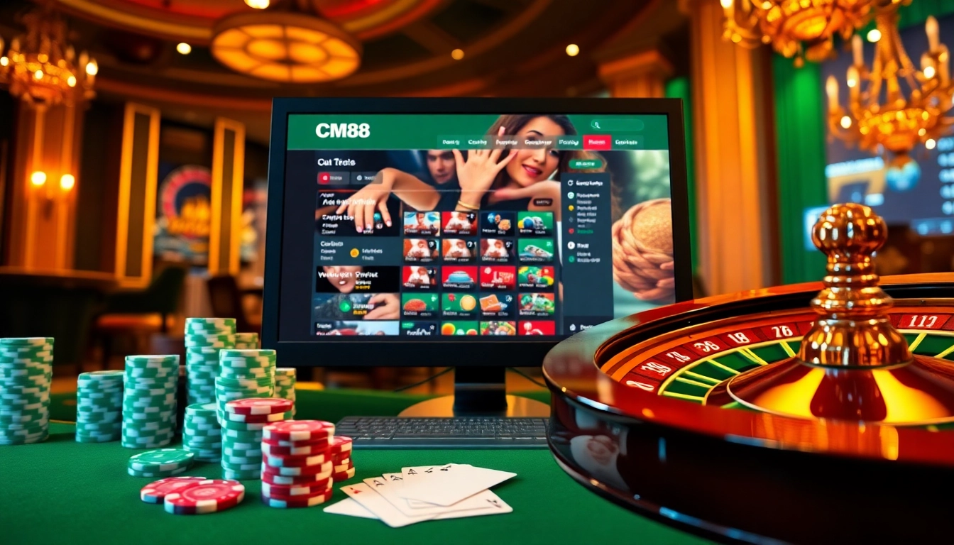 Experience thrilling gameplay with nhà cái cm88 at a luxurious online casino setup.