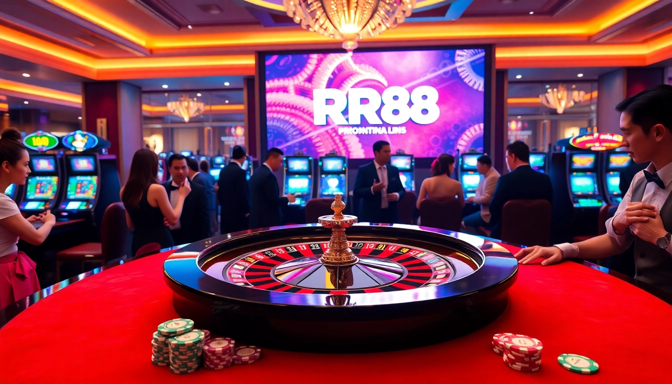 Experience the excitement of RR88 casino with vibrant roulette, slot machines, and thrilling gameplay.