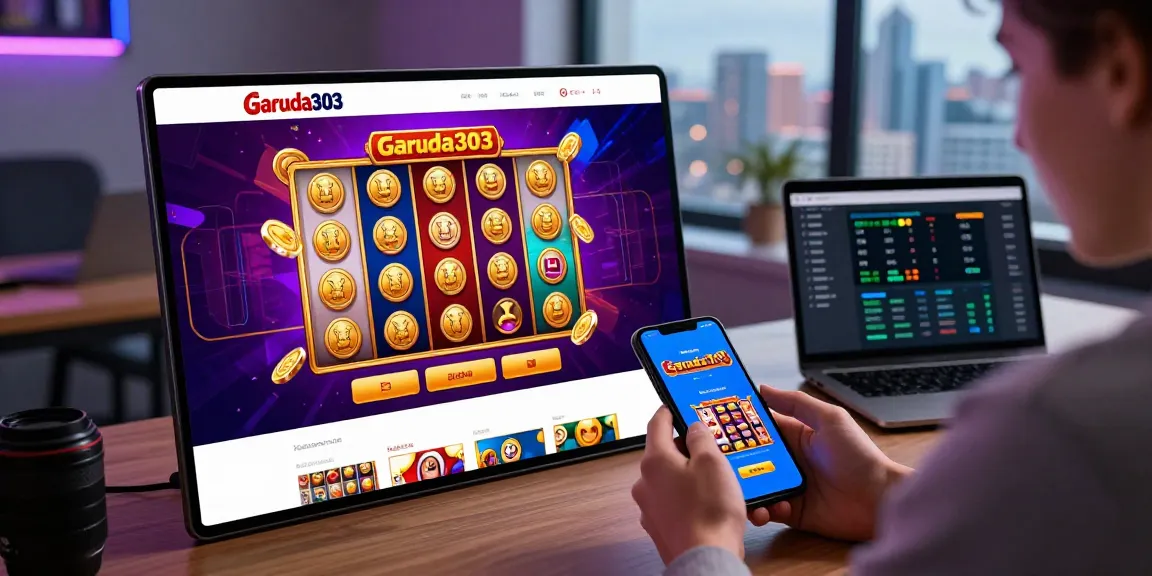 Engaging player enjoying the garuda303 slot on a modern online gambling platform with vibrant graphics.