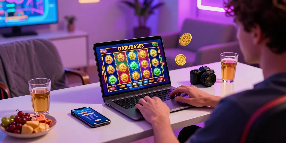Experience the excitement of GARUDA303 slot games in a vibrant online casino setting.