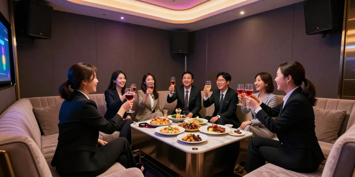 강남쩜오에서 프리미엄 서비스와 함께하는 멋진 비즈니스 파티의 모습