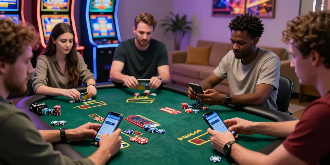Exciting online casino scene featuring players using credit cards like Visa and Mastercard, enjoying live dealer blackjack on laptops at home, highlighting secure gaming experiences from https://ieee.org.uk.